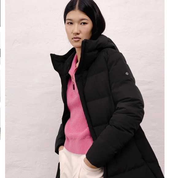 Scandinavian Edition Black Extra Long Puffer Coat - Picture 3 of 5